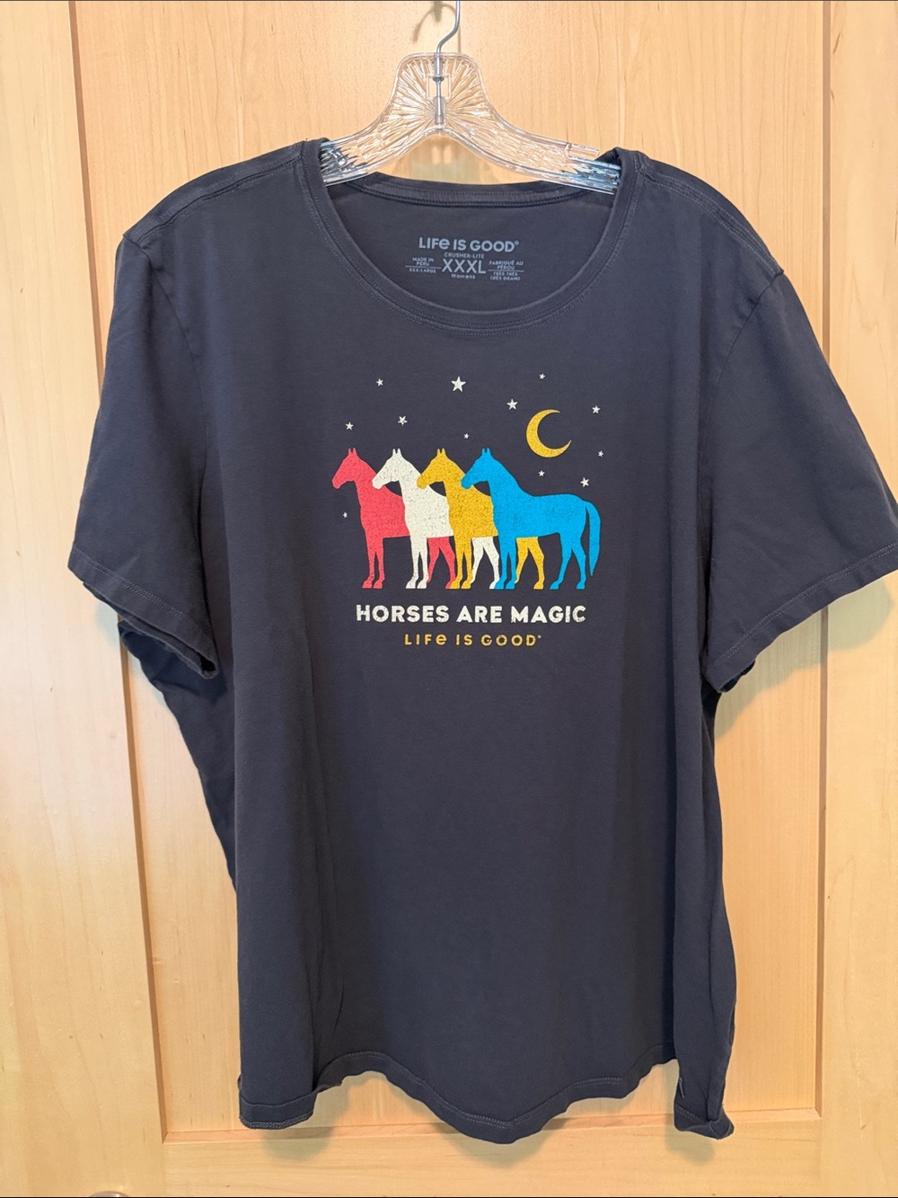 Life Is Good Navy 'Horses Are Magic' Short Sleeve Tee